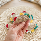 Crochet taco fridge magnet alternate view, handmade in yarn by Looped Little Things