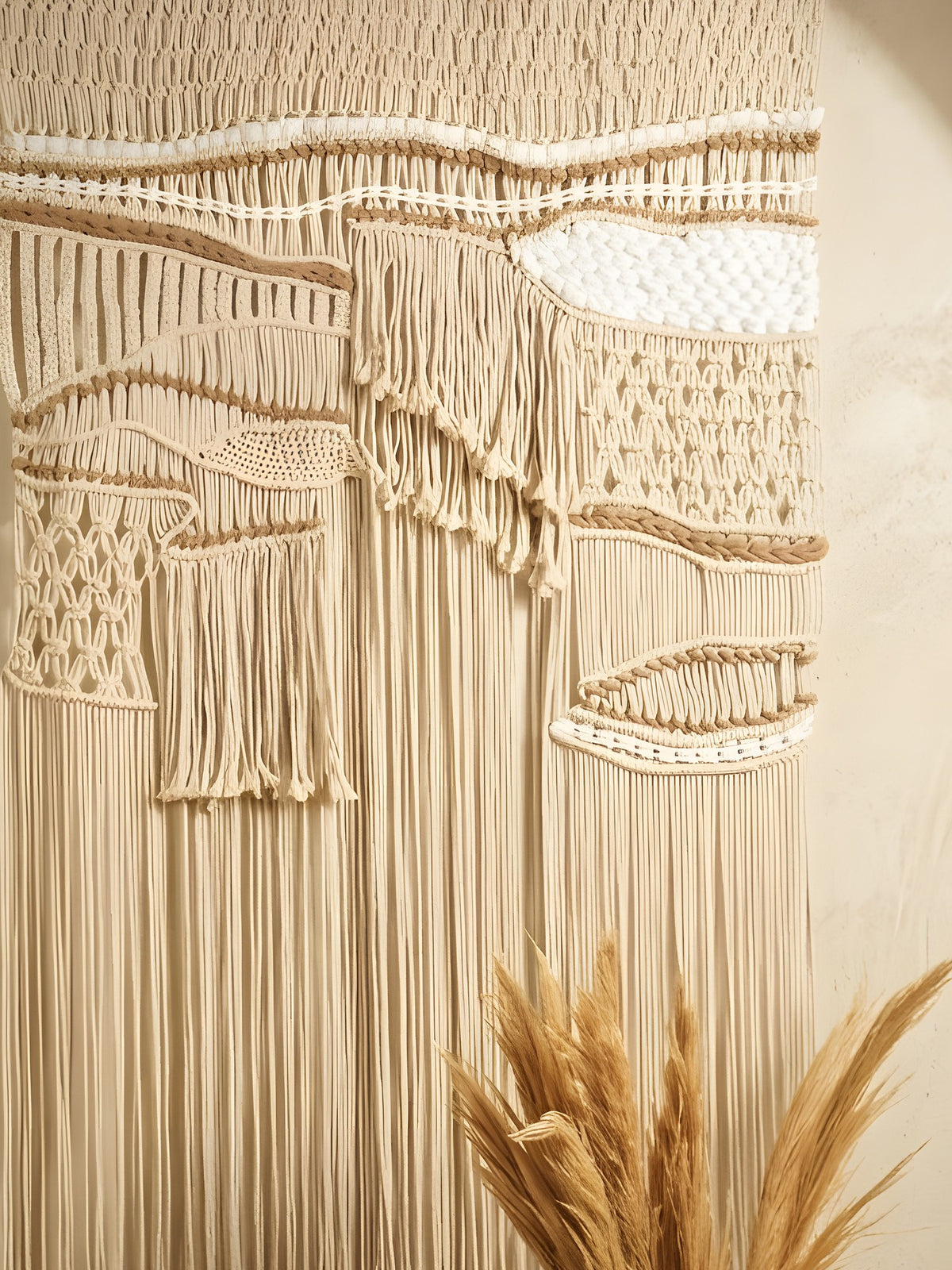 Macramé Wall Hanging 'Beach Please' by Looped Little Things, close-up