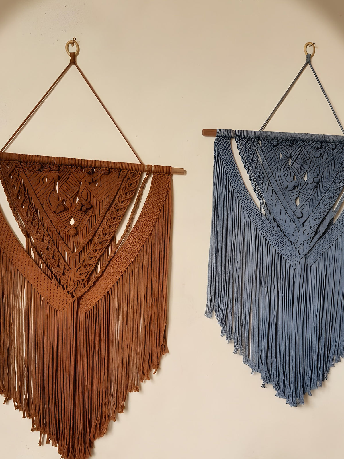Macramé Wall Hanging 'Boho Bliss' by Looped Little Things, close-up