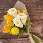 Crochet Calla Lily & Golden Tulip Bouquet — 'Calla It a Day'