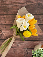 Crochet Calla Lily & Golden Tulip Bouquet — 'Calla It a Day'