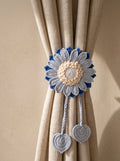 Crochet Curtain Tie 'Feeling Blue-tiful' by Looped Little Things
