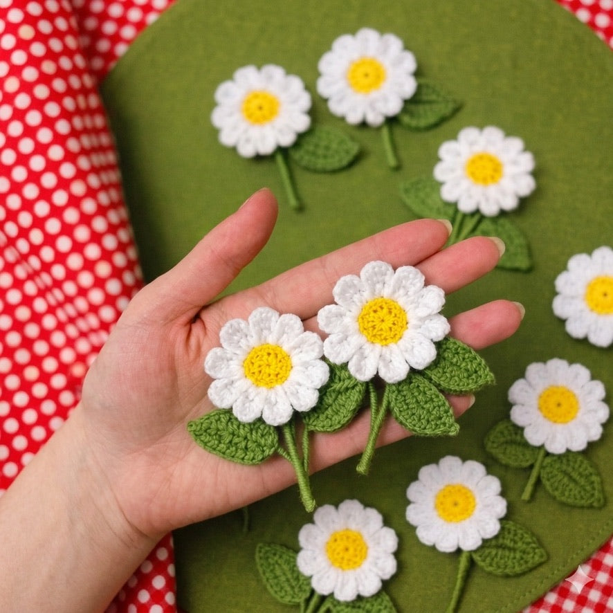 Crochet Daisy Fridge Magnet — 'Oopsie Daisies'