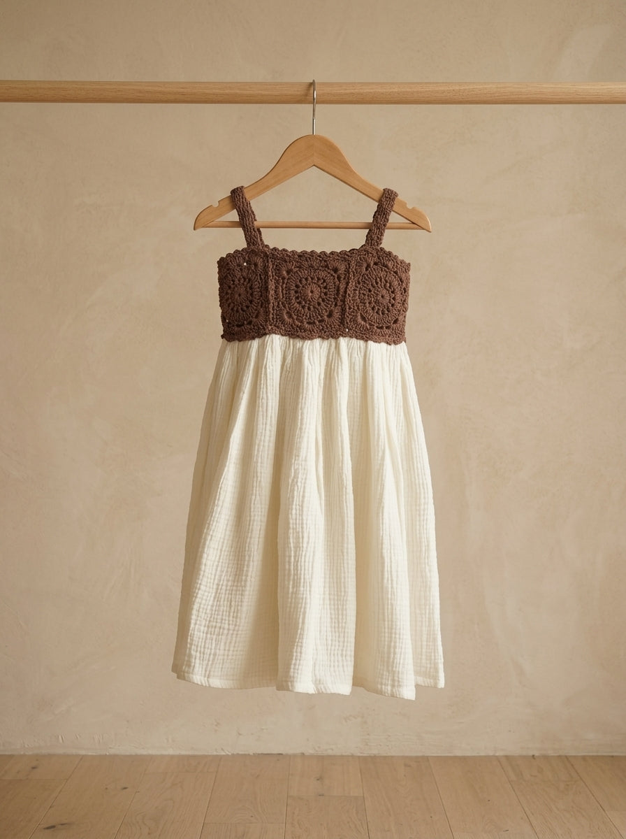Crochet Dress 'Hot Cocoa Hugs' by Looped Little Things