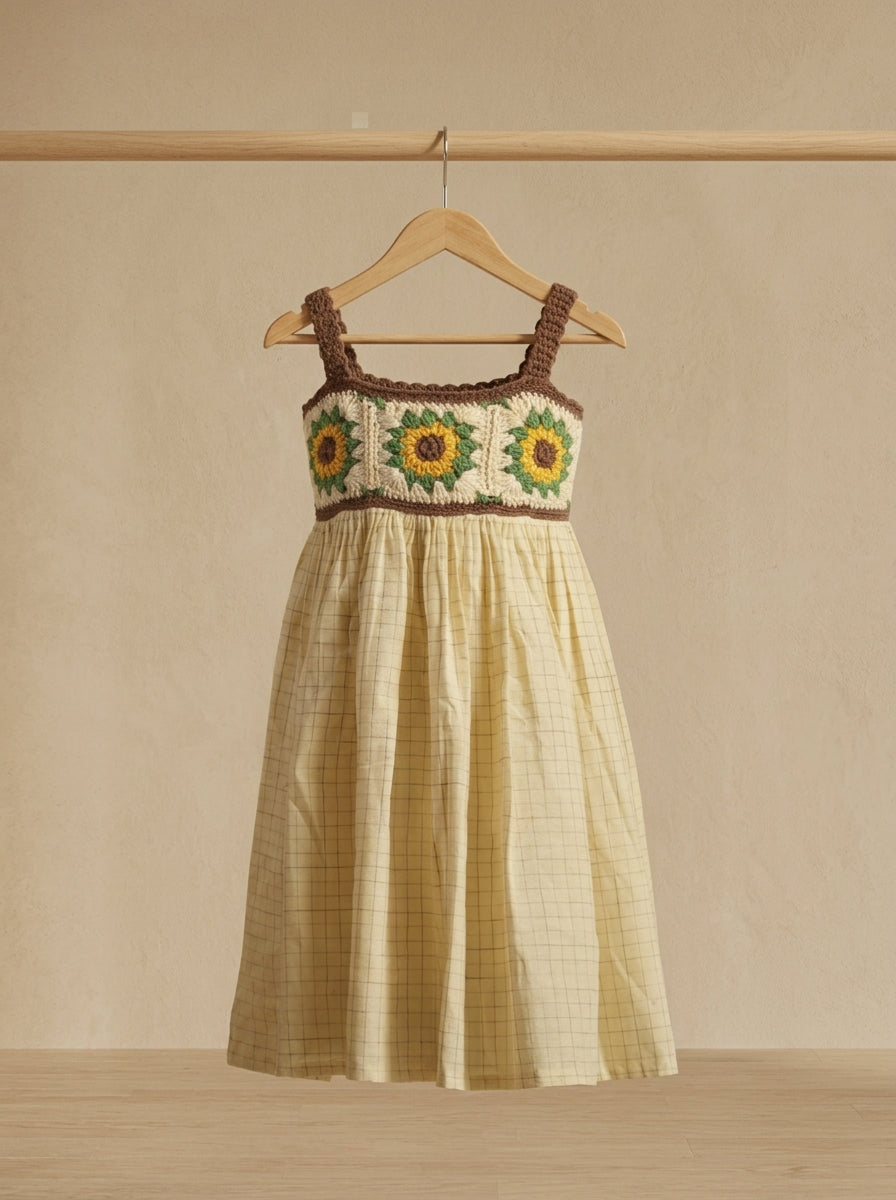 Crochet Dress 'Petal Pusher' by Looped Little Things