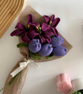 Crochet Plum Lily & Violet Tulip Bouquet — Purple Reign