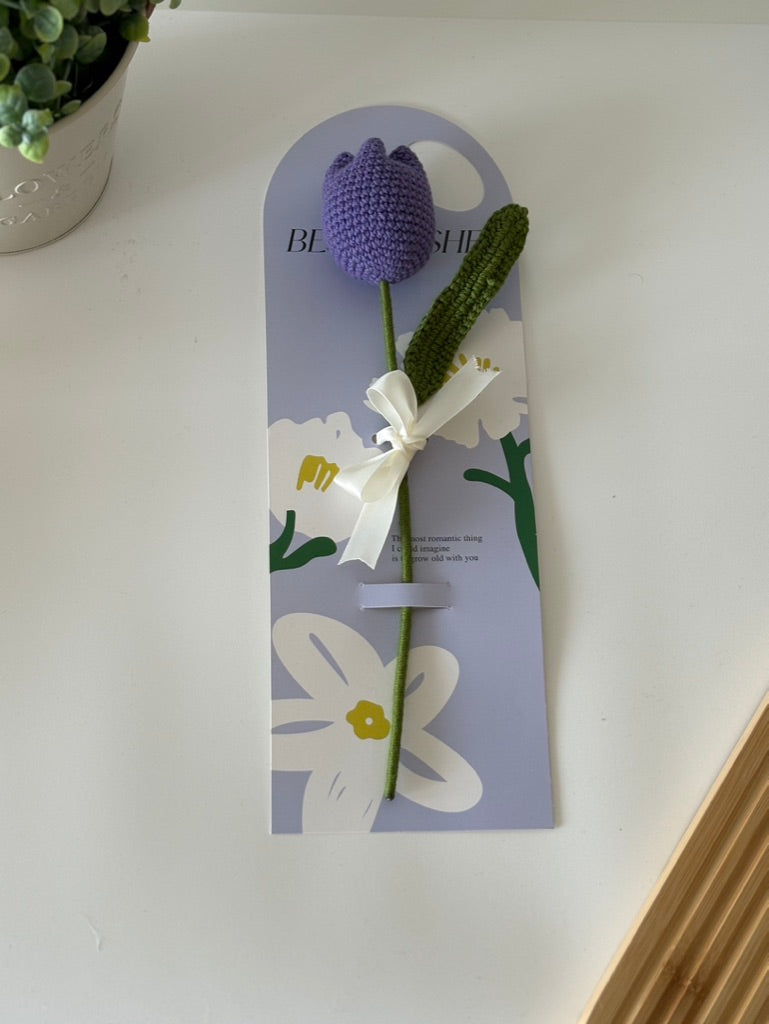 Crochet Single Stem Flower Gift Card Set — Stalk of the Town