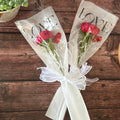 Handmade Crochet Single Stem Red Rose — Love at First Stitch