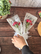 Handmade Crochet Single Stem Red Rose — Love at First Stitch