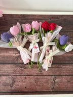 Crochet Mini 2-Stem Flower Bouquet — Twice as Nice