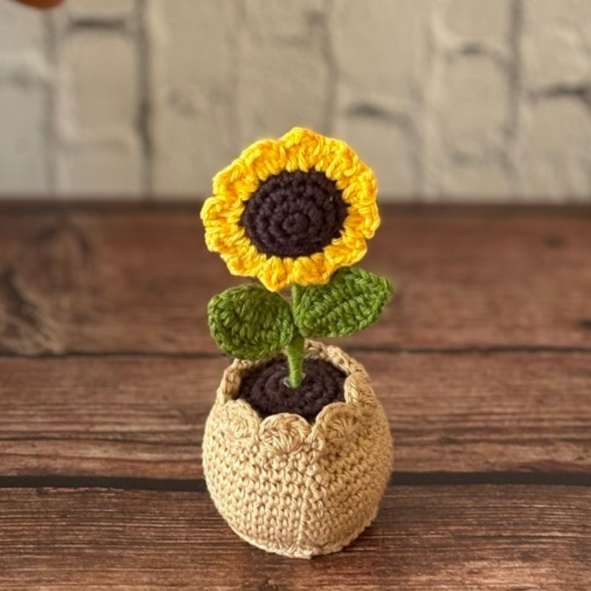 Crochet Sunflower in Pot