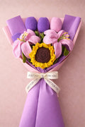 Handmade Crochet Lilies, Sunflower & Tulips Bouquet — 'Sun of a Bloom' by Looped Little Things