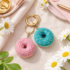 Handmade Crochet Donut Keychain — 'Donut Worry'