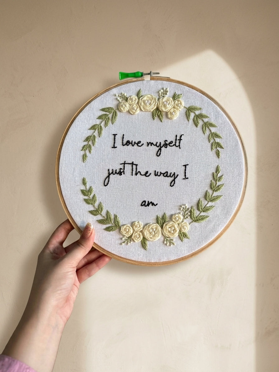 Embroidery Hoop 'Self-Love Club' by Looped Little Things