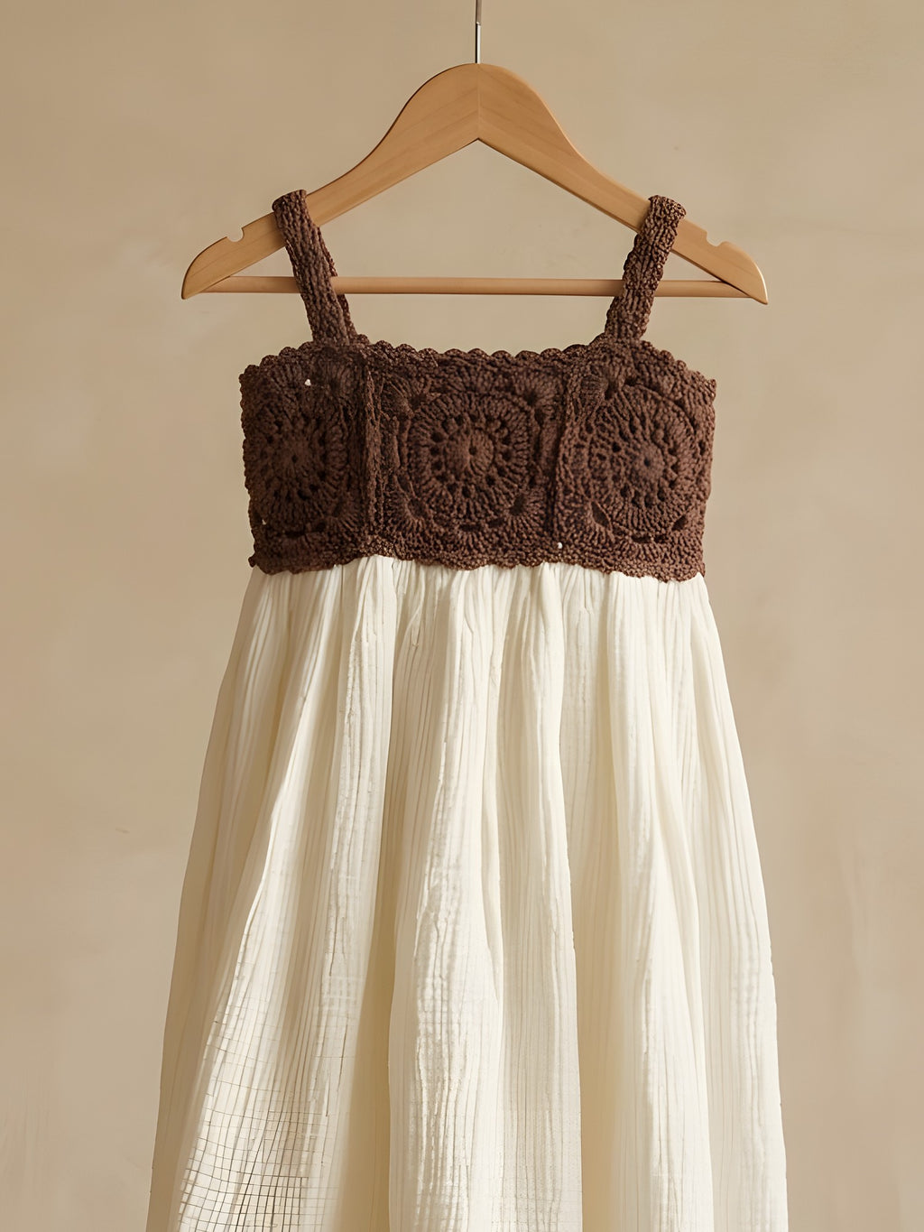 Crochet Dress 'Hot Cocoa Hugs' by Looped Little Things, close-up