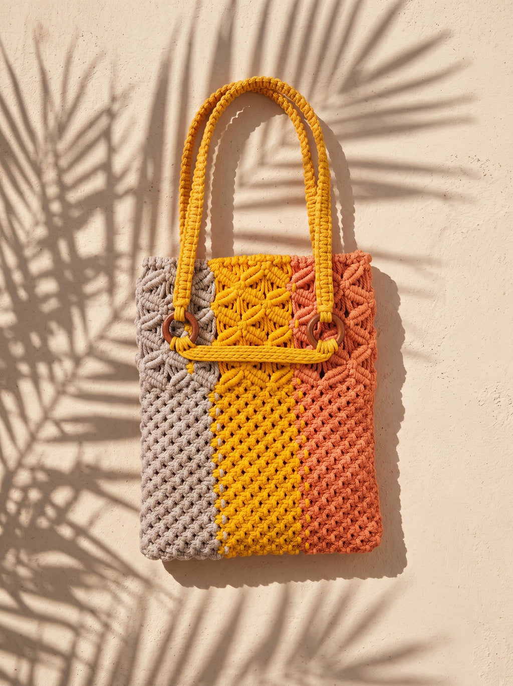 Knitted Tote 'Triple Threat' by Looped Little Things