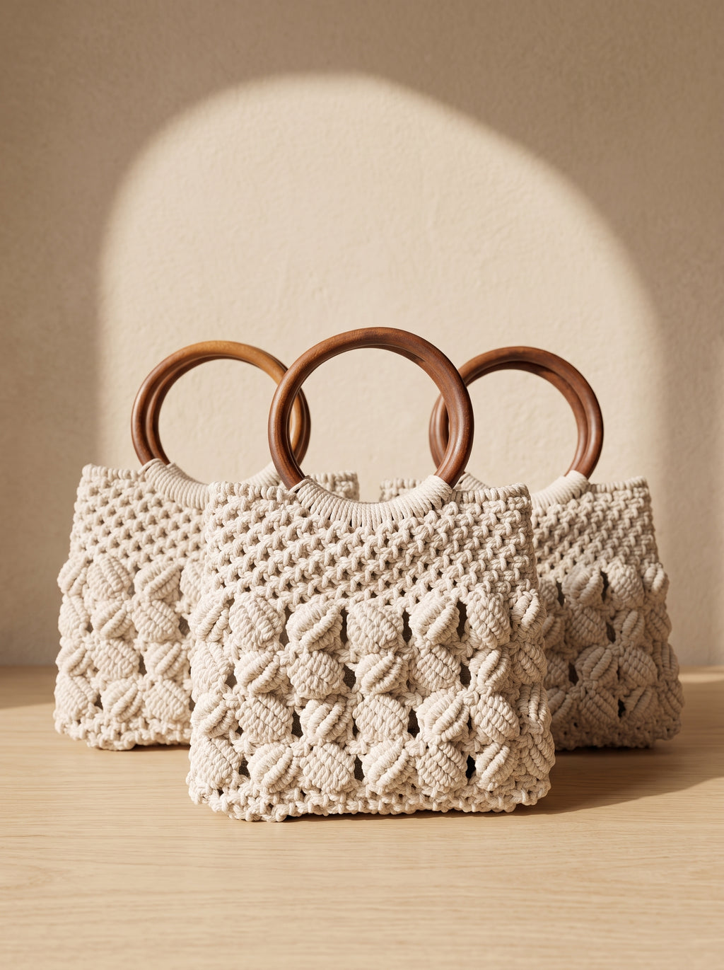 Macramé Baguette Bag 'Sleek & Chic' by Looped Little Things