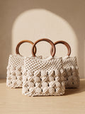 Macramé Baguette Bag 'Sleek & Chic' by Looped Little Things
