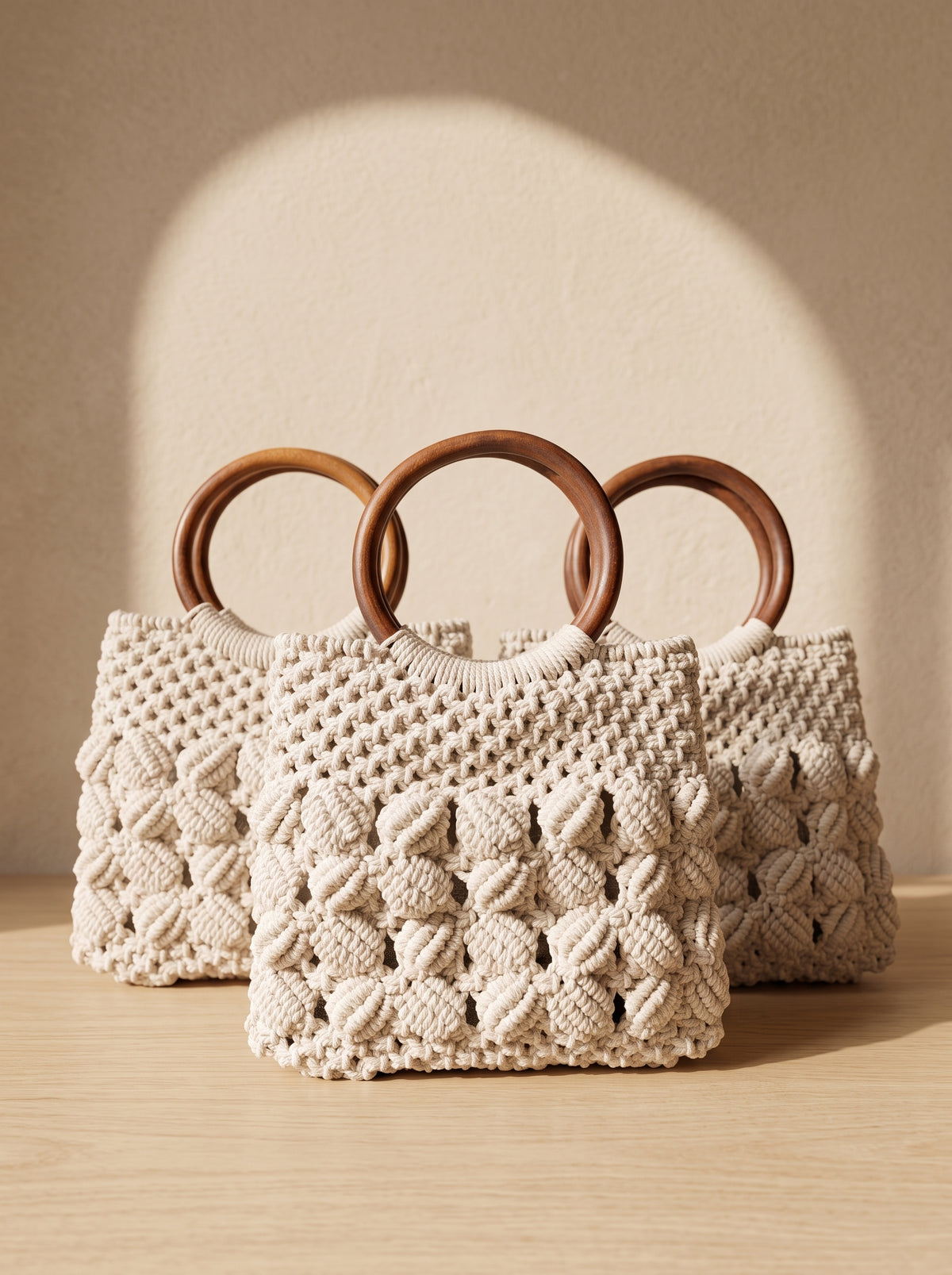 Macramé Baguette Bag 'Sleek & Chic' by Looped Little Things
