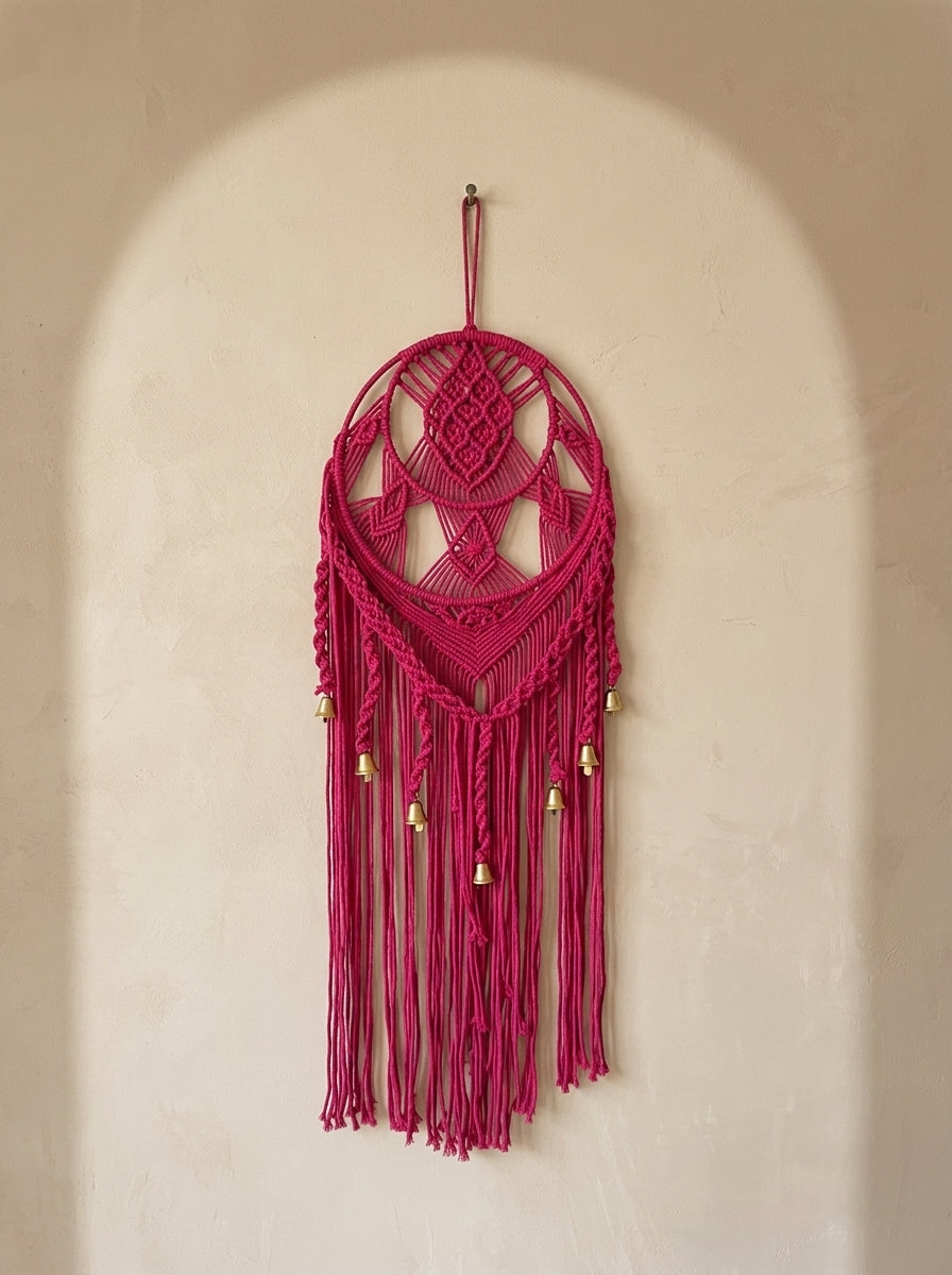 Macramé Bell Dream Catcher 'Ding Dong Dreams' by Looped Little Things
