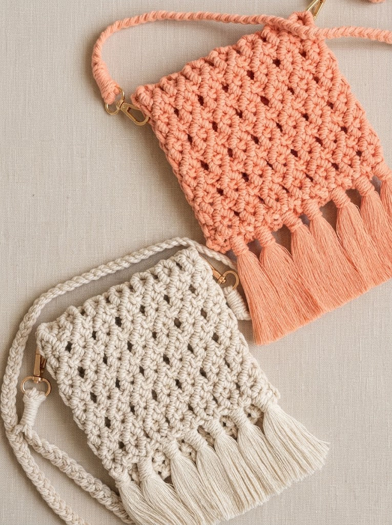 Macramé Mini Sling 'Mini Me' by Looped Little Things