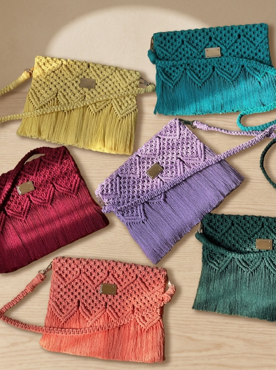 Macramé Sling Bag 'Sling It On' by Looped Little Things