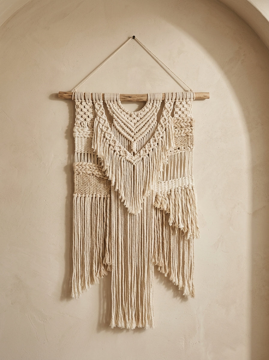 Macramé Wall Hanging 'Mocha Latte' by Looped Little Things