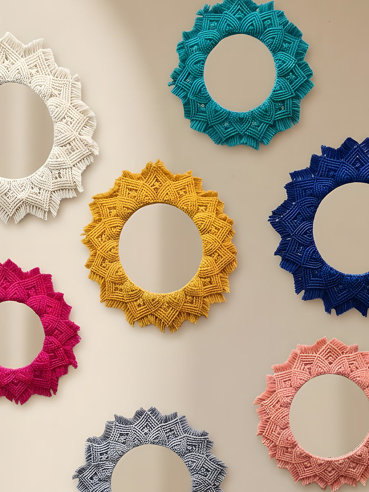 Mandala Mirror 'Mirror Mirror, Little One' by Looped Little Things, close-up