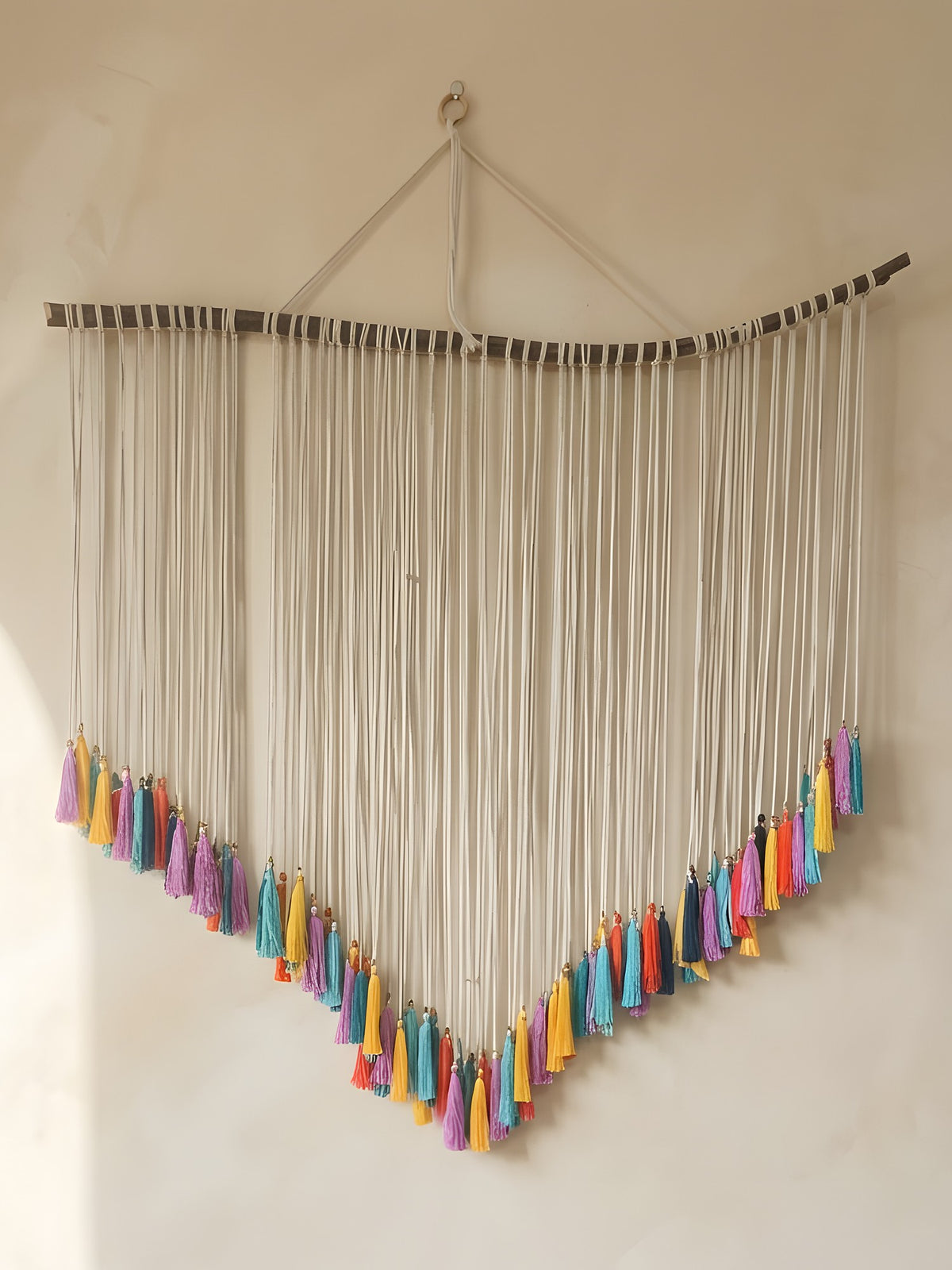 Tassel Wall Hanging 'Party on the Wall' by Looped Little Things, close-up