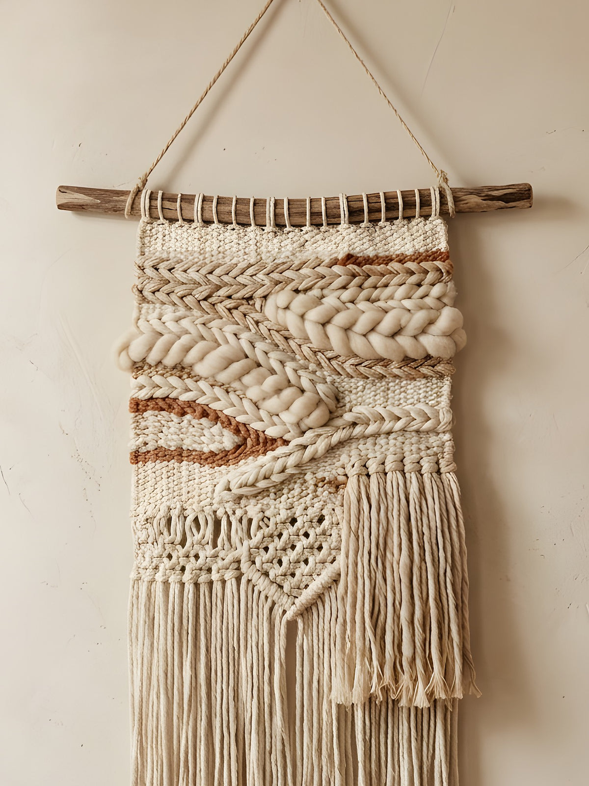 Macramé Wall Hanging 'Peak Performance' by Looped Little Things, close-up