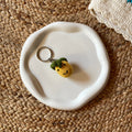 Crochet pineapple keychain, handmade amigurumi bag charm by Looped Little Things