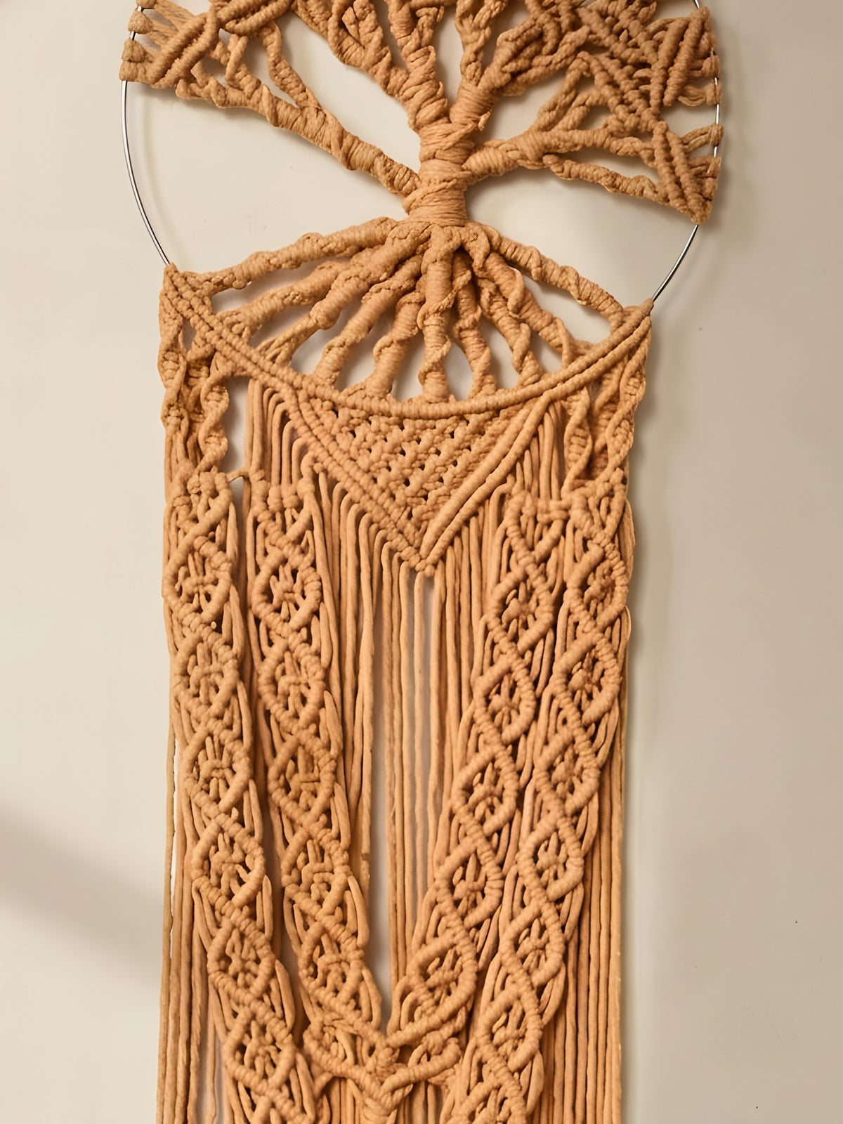 Macramé Wall Hanging 'Rooted & Rising' by Looped Little Things, close-up