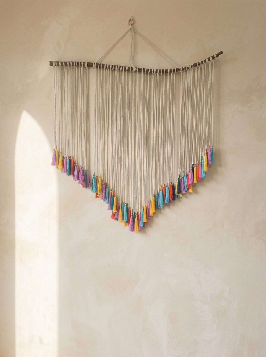 Tassel Wall Hanging 'Party on the Wall' by Looped Little Things