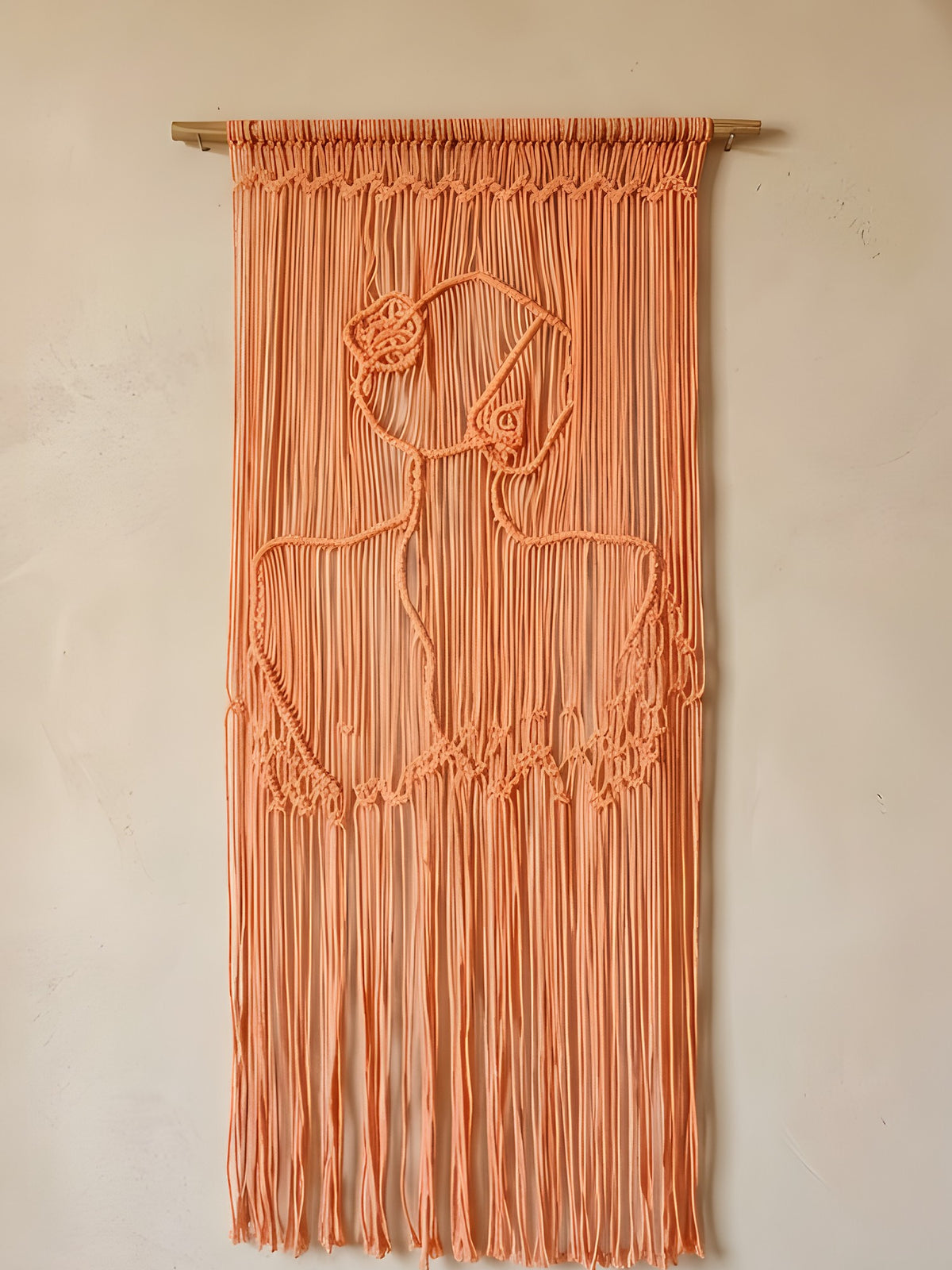 Macramé Wall Hanging 'You Go Girl' by Looped Little Things, close-up